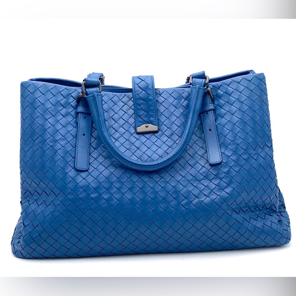 Bottega Veneta Blue Intrecciato Tote medium - Picture 2 of 9